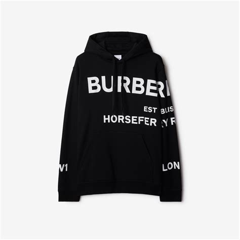 burberry horseferry hoodie mens|Burberry hoodie black and white.